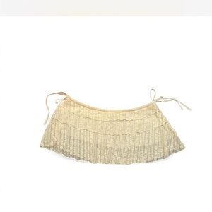 Cream lace FN beachwear skirt -L